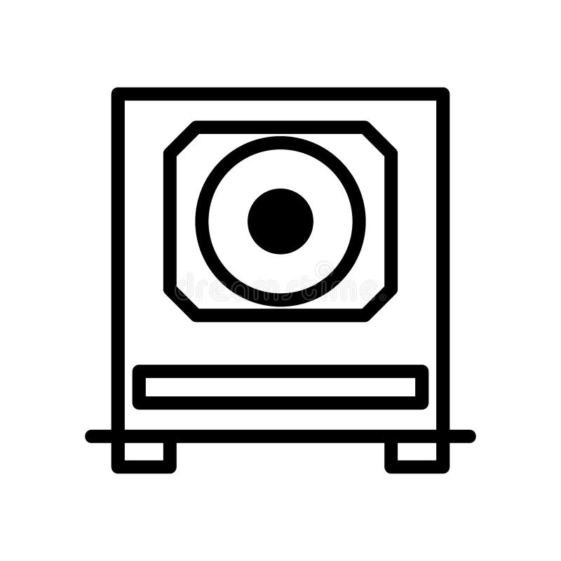 Hifisprecherikone oder Logos isolierte Zeichensymbolvektorillustration vektor abbildung