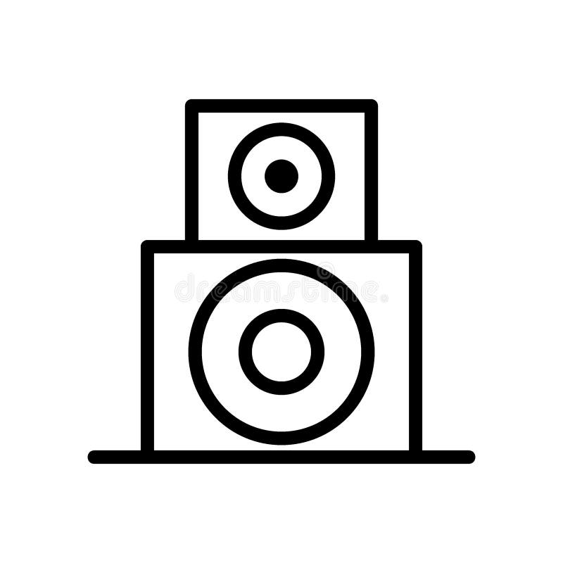 Hifisprecherikone oder Logos isolierte Zeichensymbolvektorillustration stock abbildung