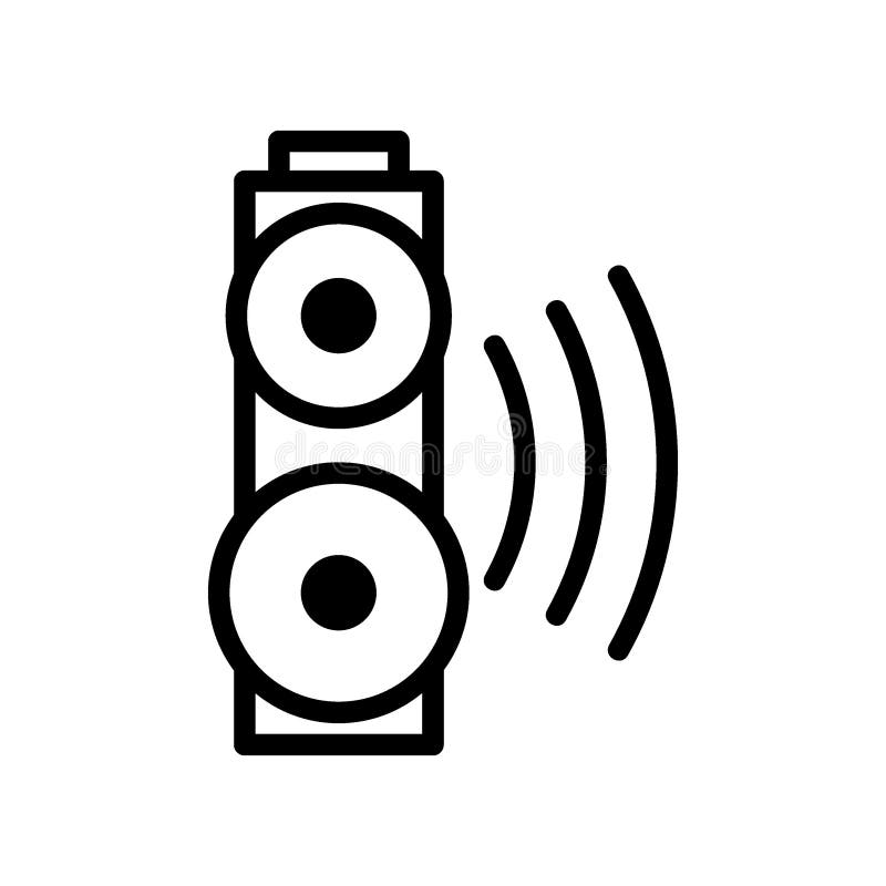 Hifisprecherikone oder Logos isolierte Zeichensymbolvektorillustration. Hifisprecherikone oder Logos isolierte Artvektorikonen der hohen qualität Schwarze