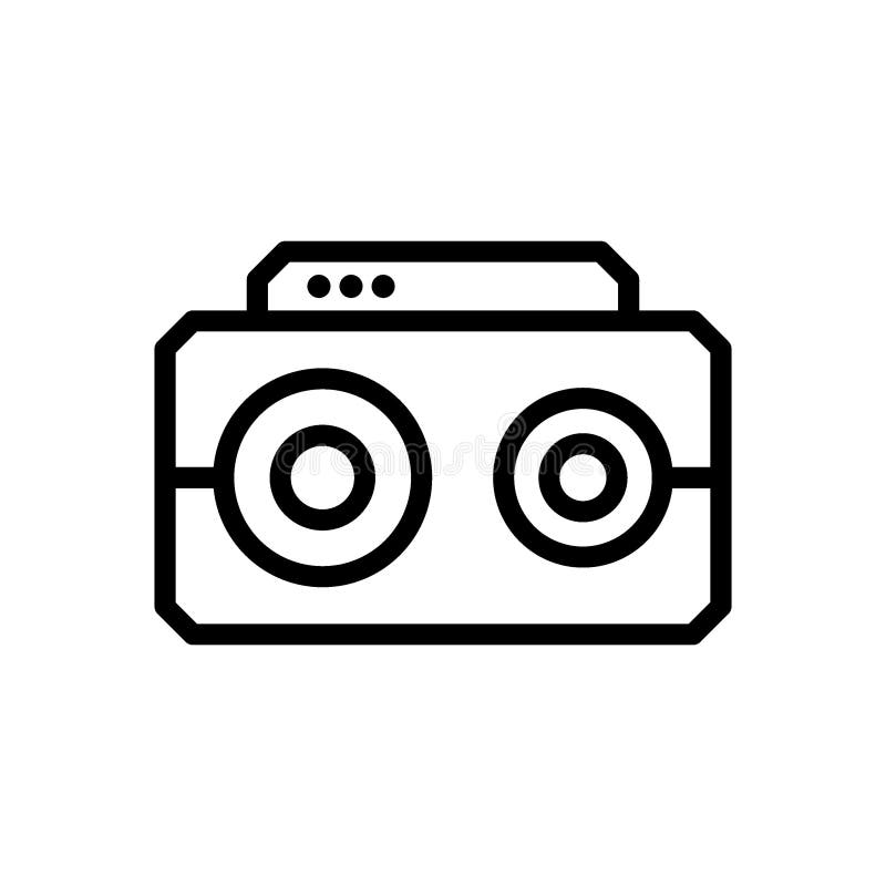 Hifisprecherikone oder Logos isolierte Zeichensymbolvektorillustration vektor abbildung