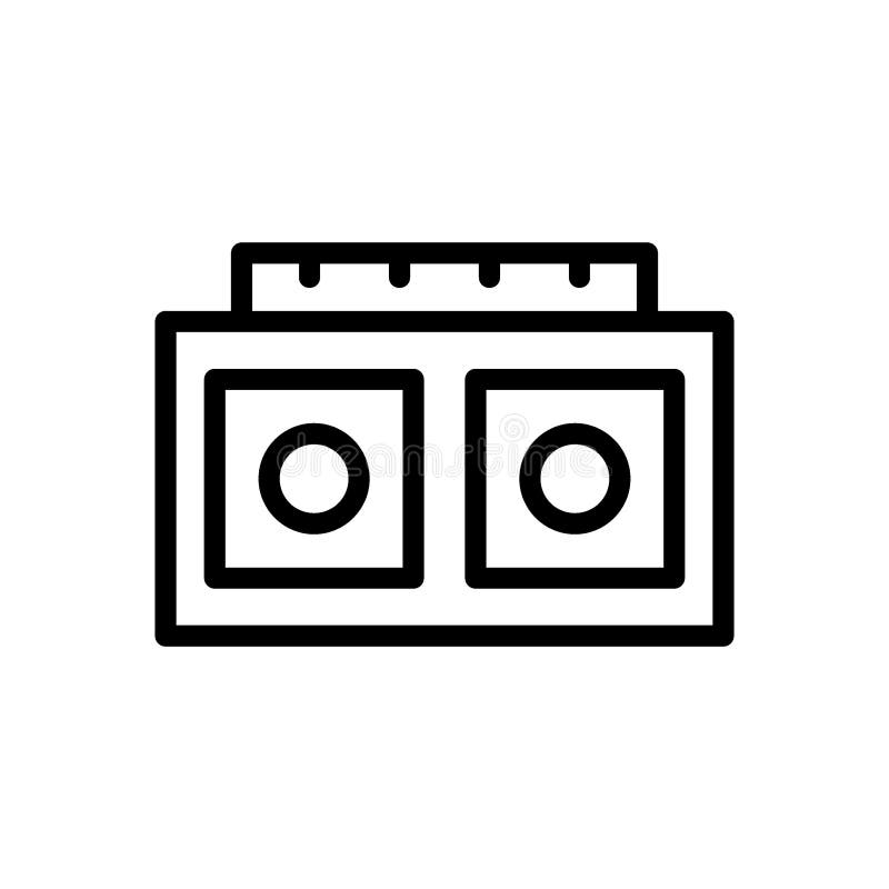 Hifisprecherikone oder Logos isolierte Zeichensymbolvektorillustration lizenzfreie abbildung