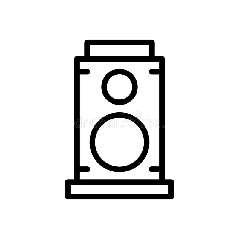 Hifisprecherikone oder Logos isolierte Zeichensymbolvektorillustration vektor abbildung