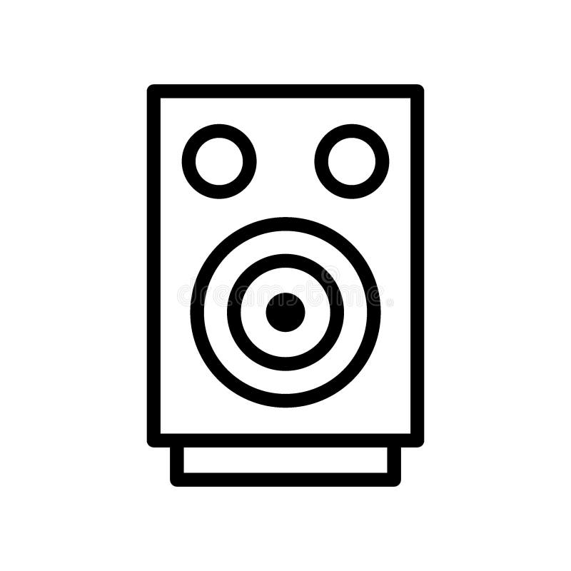 Hifisprecherikone oder Logos isolierte Zeichensymbolvektorillustration vektor abbildung