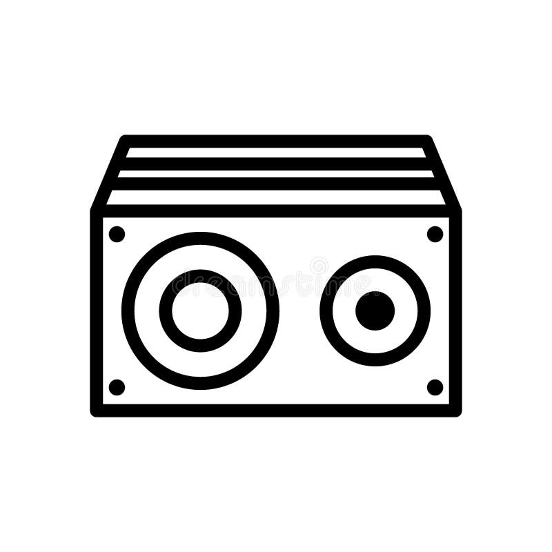 Hifisprecherikone oder Logos isolierte Zeichensymbolvektorillustration vektor abbildung