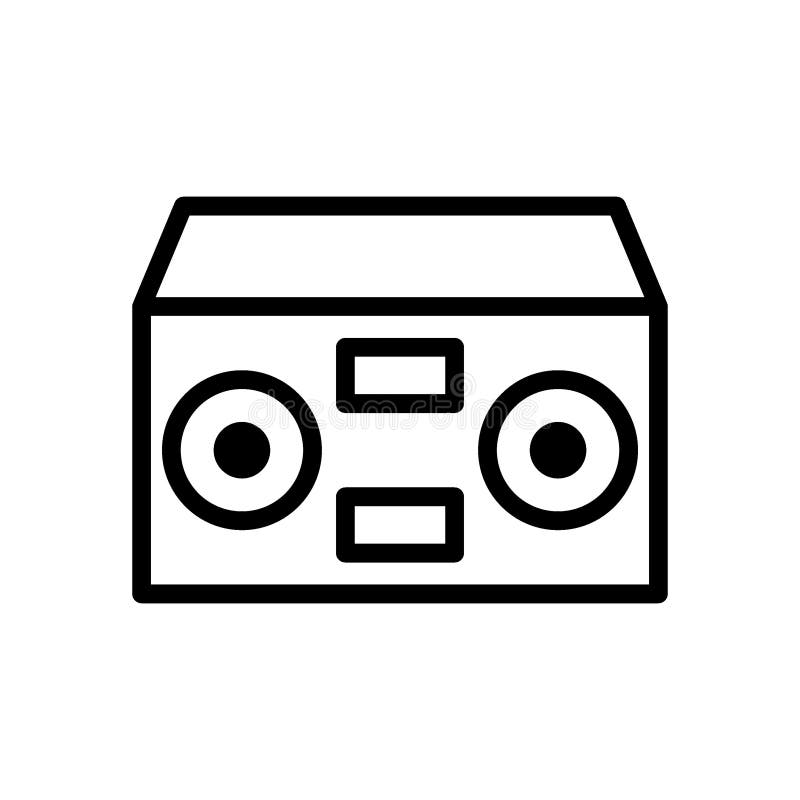 Hifisprecherikone oder Logos isolierte Zeichensymbolvektorillustration lizenzfreie abbildung