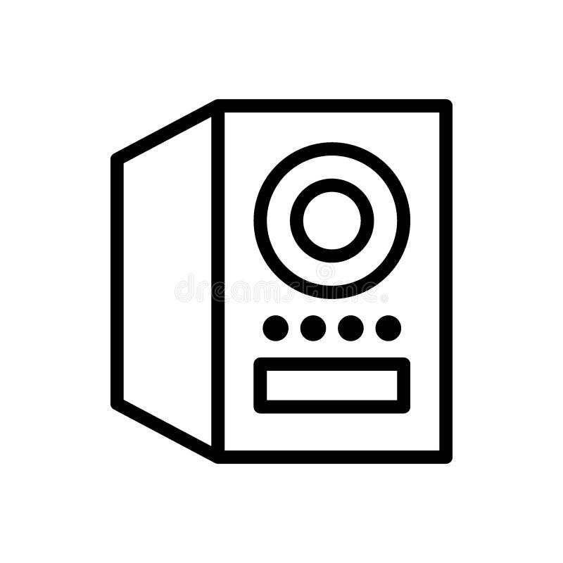 Hifisprecherikone oder Logos isolierte Zeichensymbolvektorillustration vektor abbildung