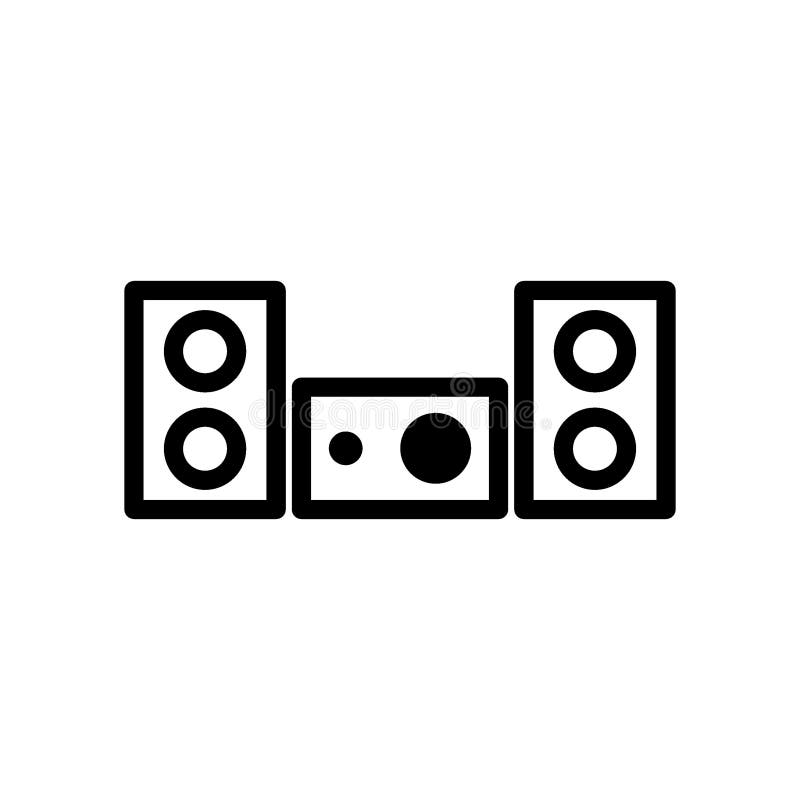 Hifisprecherikone oder Logos isolierte Zeichensymbolvektorillustration vektor abbildung