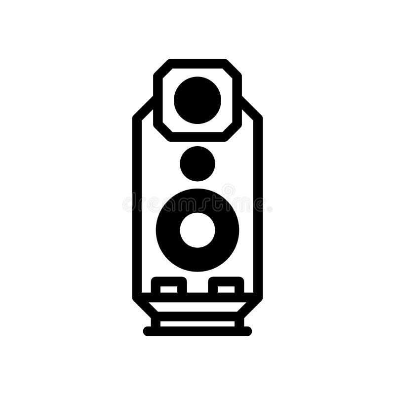 Hifisprecherikone oder Logos isolierte Zeichensymbolvektorillustration vektor abbildung
