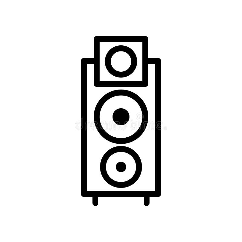 Hifisprecherikone oder Logos isolierte Zeichensymbolvektorillustration lizenzfreie abbildung