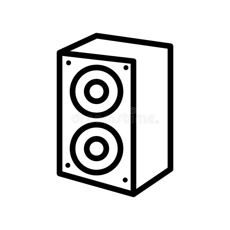 Hifisprecherikone oder Logos isolierte Zeichensymbolvektorillustration vektor abbildung