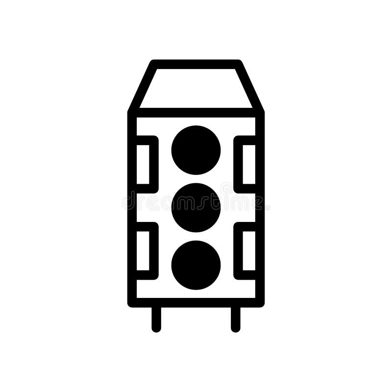 Hifisprecherikone oder Logos isolierte Zeichensymbolvektorillustration lizenzfreie abbildung