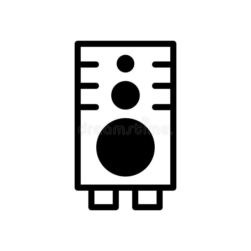 Hifisprecherikone oder Logos isolierte Zeichensymbolvektorillustration vektor abbildung