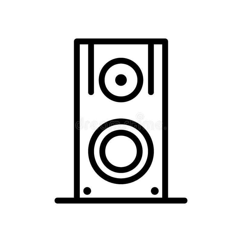 Hifisprecherikone oder Logos isolierte Zeichensymbolvektorillustration lizenzfreie abbildung
