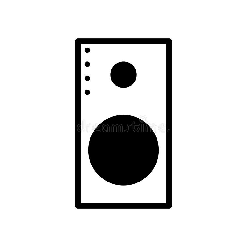 Hifisprecherikone oder Logos isolierte Zeichensymbolvektorillustration stock abbildung