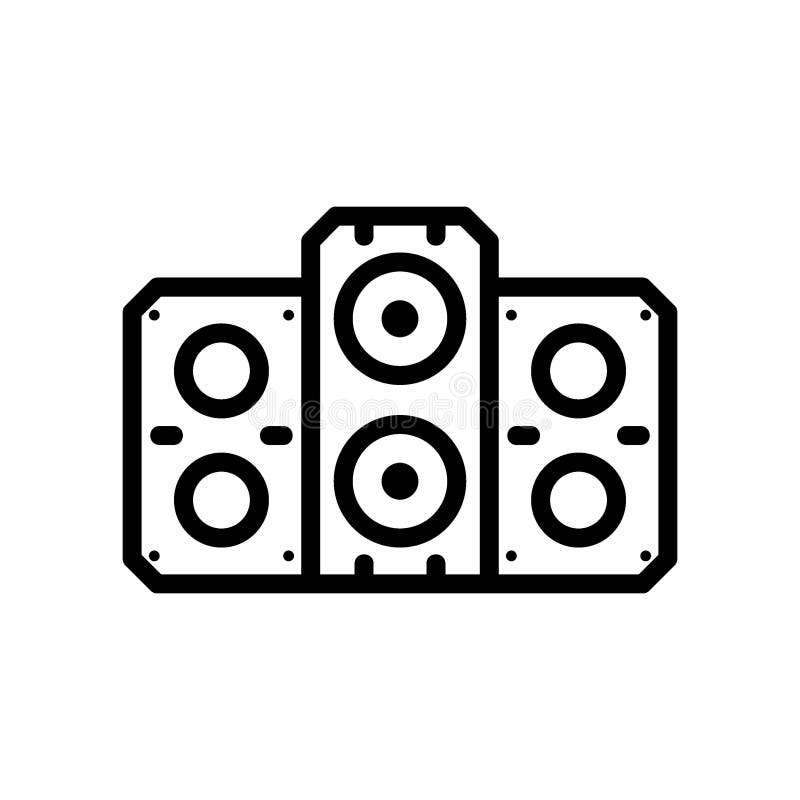Hifisprecherikone oder Logos isolierte Zeichensymbolvektorillustration vektor abbildung