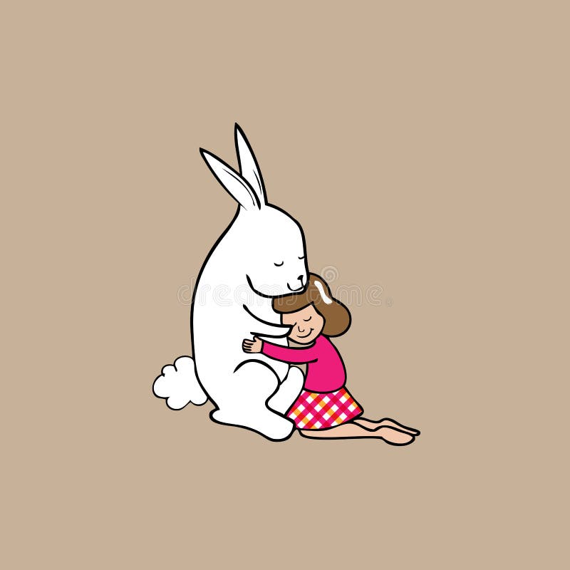 Hig girl and rabbit stock vector. Illustration of giant - 46533529 Hig girl and rabbit stock vector. Illustration of giant - 46533529