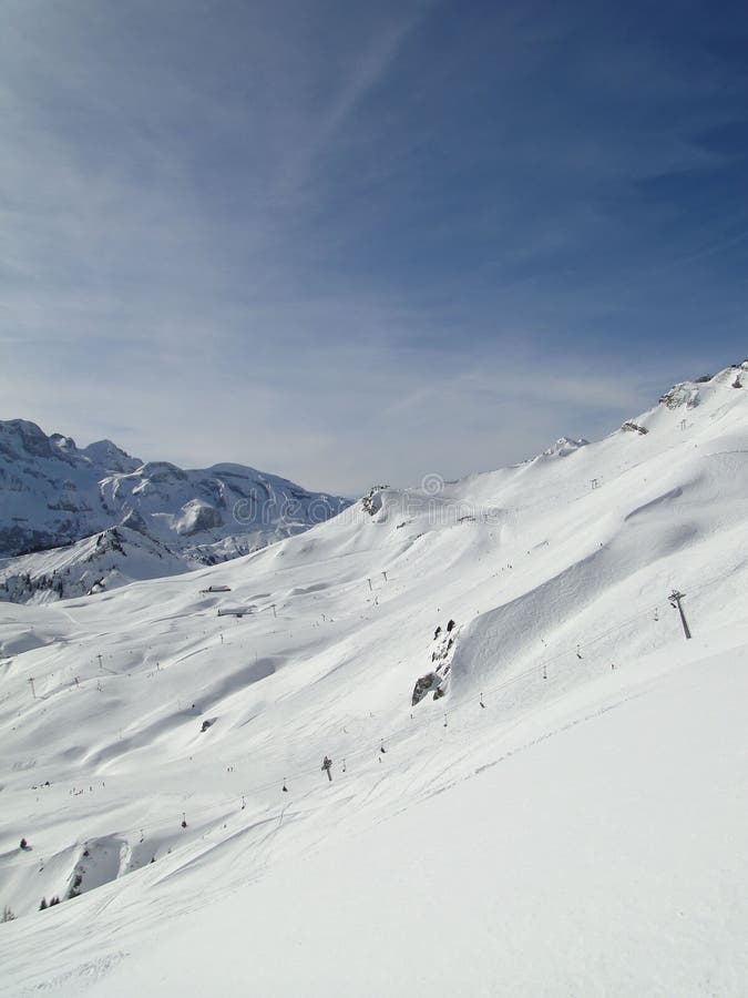 High Alpine Ski Area in French Alps Stock Photo Image of france