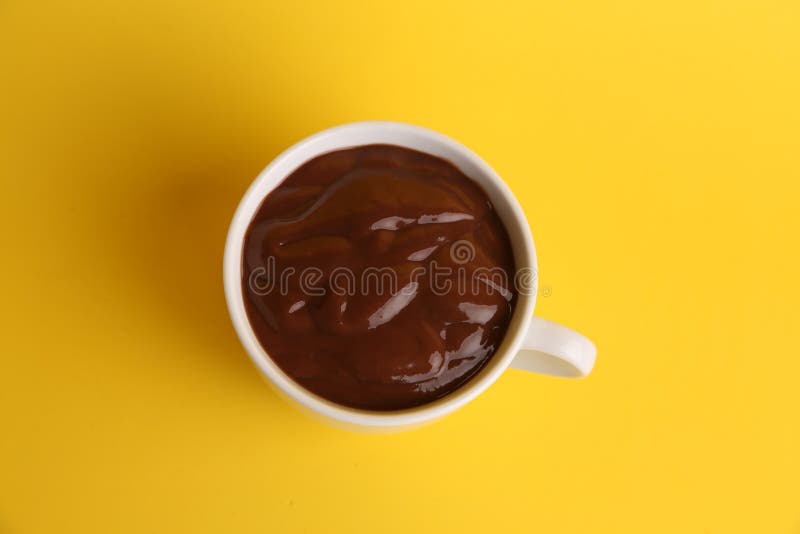 High Angel Shot of White Cup of Delicious Chocolate Stock Image Image of gourmet, background