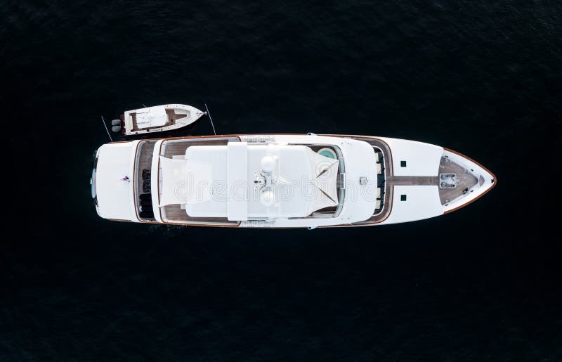 yacht birds eye view