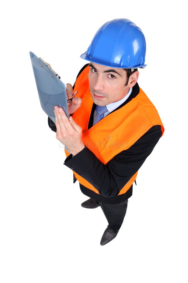 High angle shot of architect royalty free stock photography