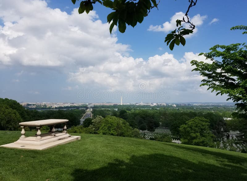 High Angle Shot of the Arlington House, the Robert E. Lee Memorial