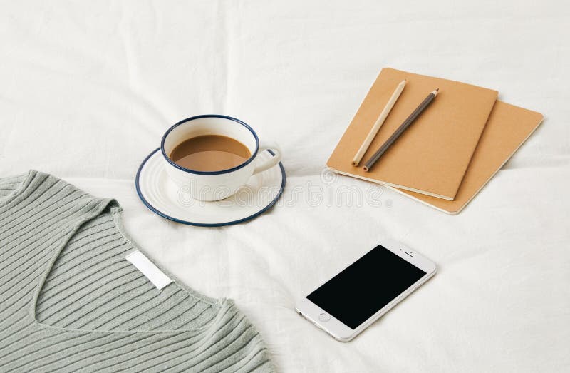 A Cup of Coffee and Sketchbooks for Drawing on the Granite Texture of the  Table Stock Image - Image of artist, pencils: 206840615