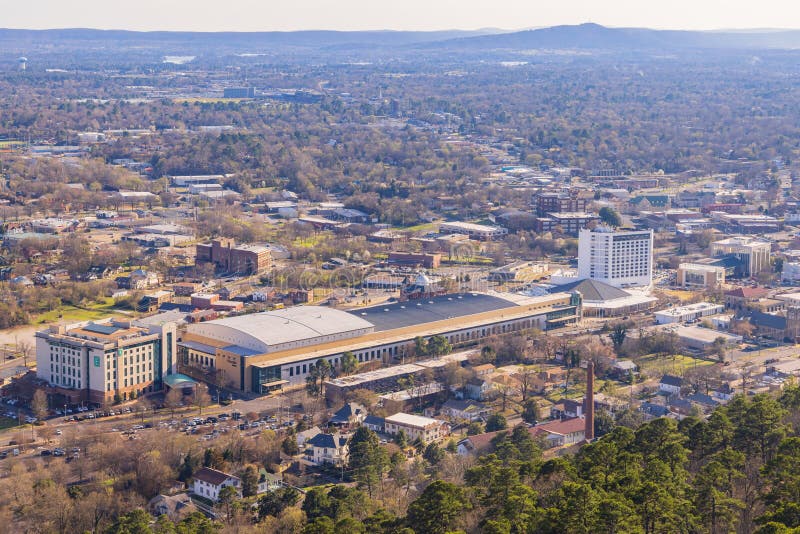 High Angle View of the Downtown Hot Springs Editorial Stock Photo