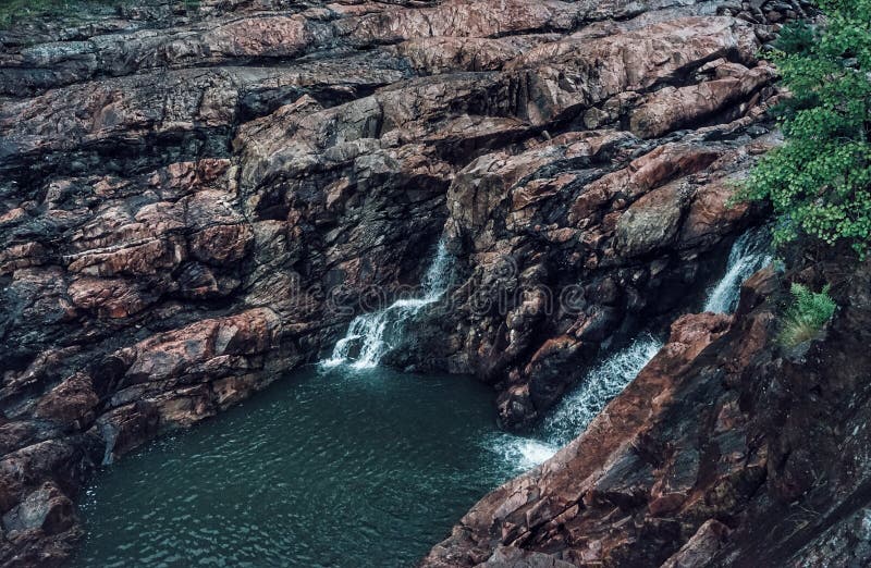 High angle view of rock formation royalty free stock photos