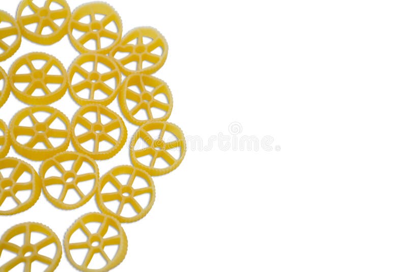 High angle view of rotelle stock photo