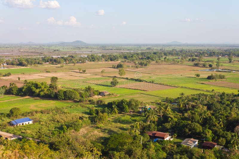 High angle view of rural areas.