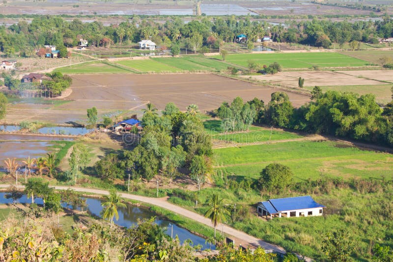 High angle view of rural areas.