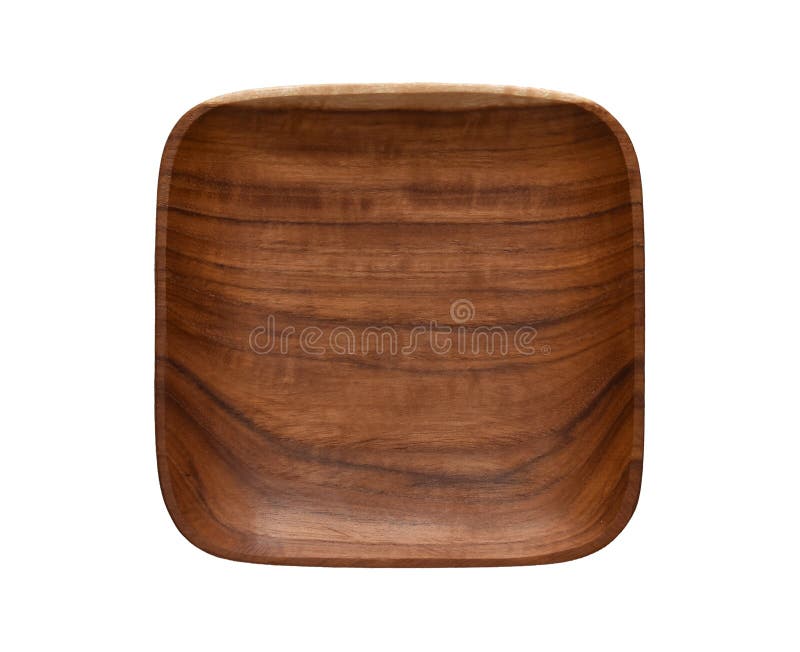 High angle view, Square wooden plate on white background. royalty free stock images High angle view, Square wooden plate on white background. royalty free stock images