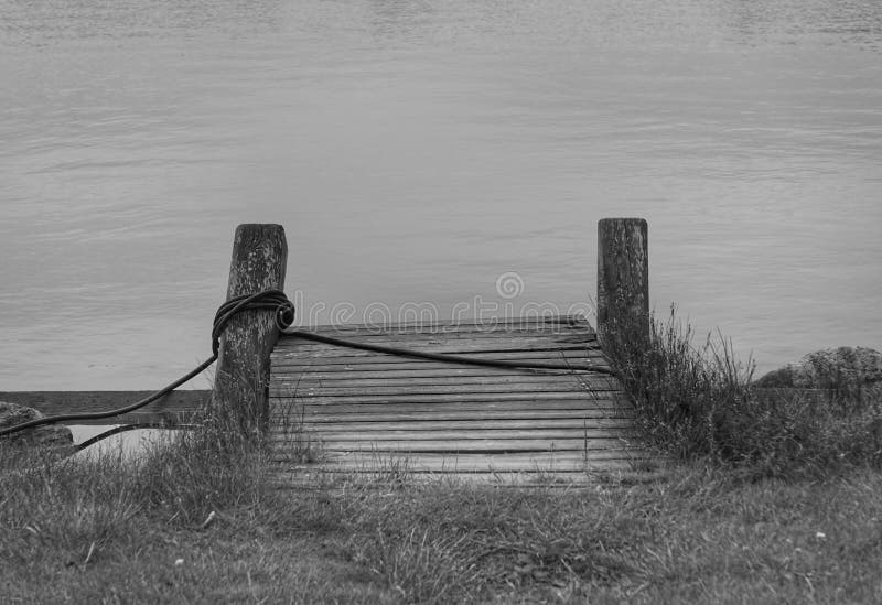 High angle view of wooden post on field stock image
