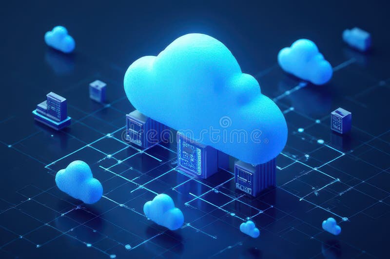 High-Availability Cloud Infrastructure royalty free illustration