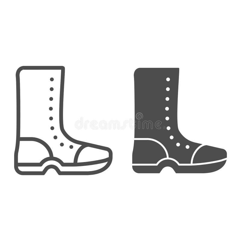 Rubber Boots Icon Outline Style Stock Illustrations – 637 Rubber Boots ...