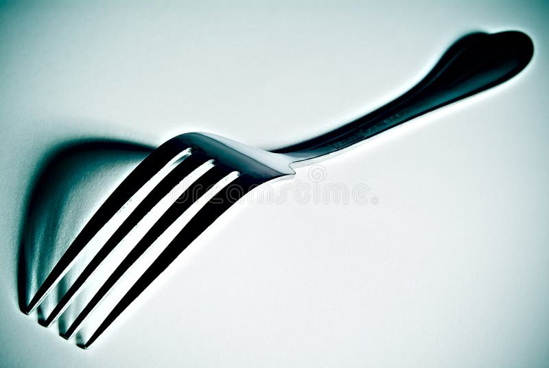 High contrast fork royalty free stock photography