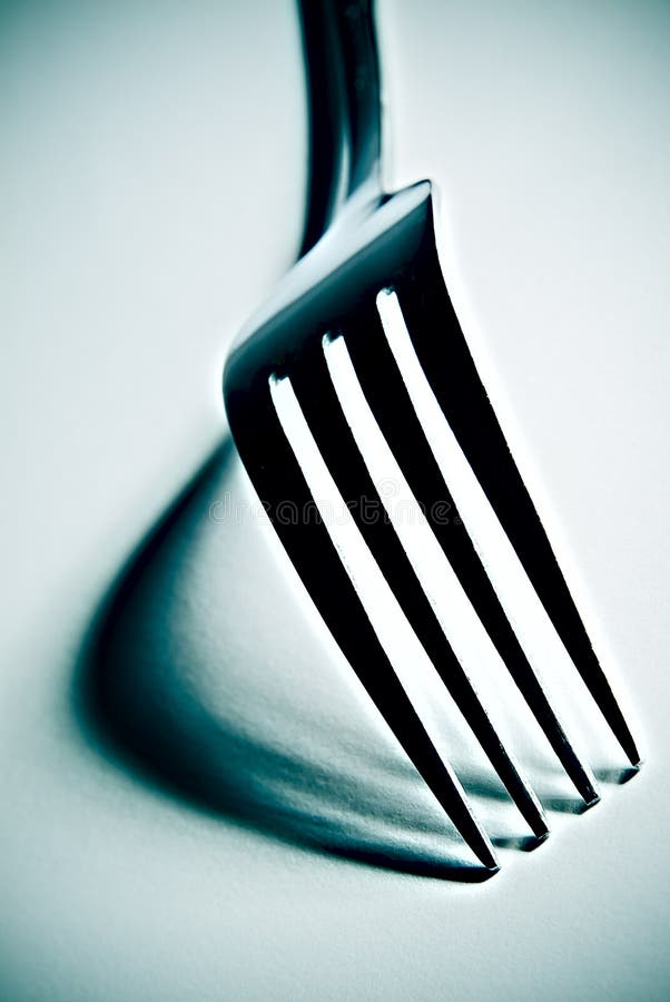 High contrast fork stock image
