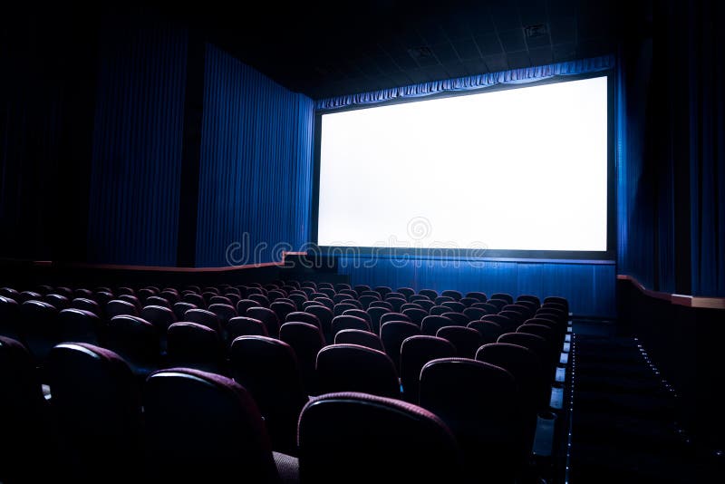 High contrast image of movie theater screen