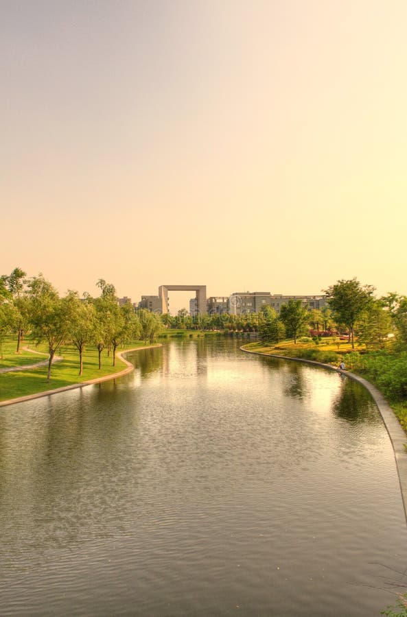 High Definition Range Photograph of a Lake royalty free stock images