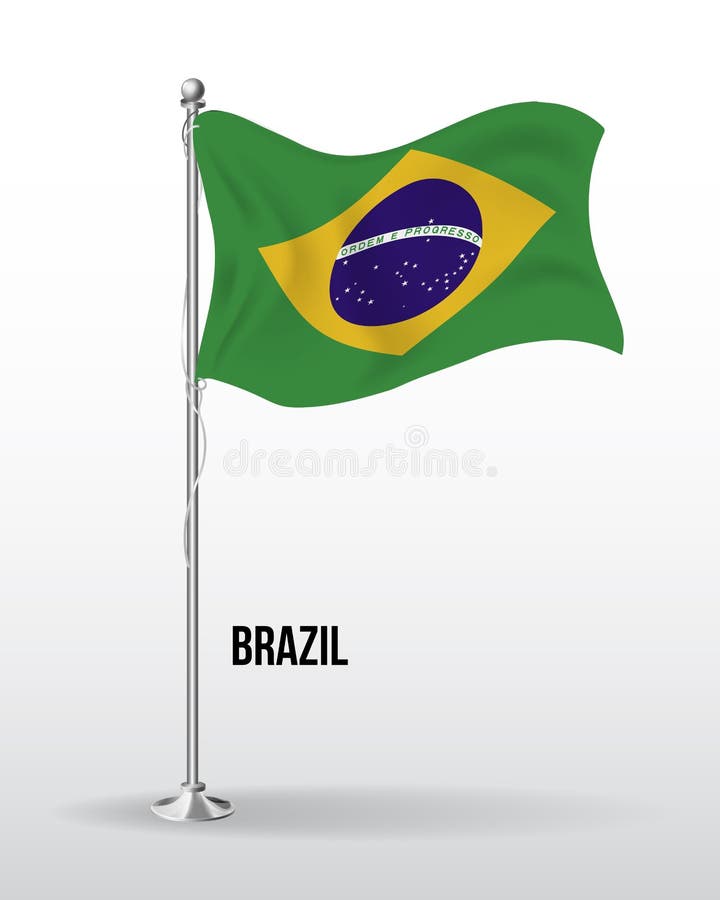 High Detailed Vector Flag Of Brazil Stock Vector Illustration Of Banner Design 162267291 