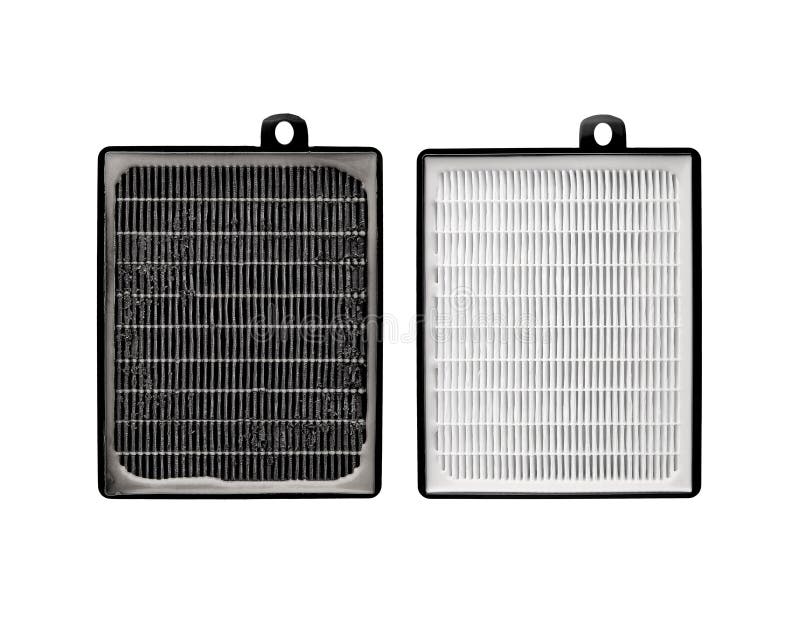 High Efficiency Air Filter for HVAC System. Isolated on White