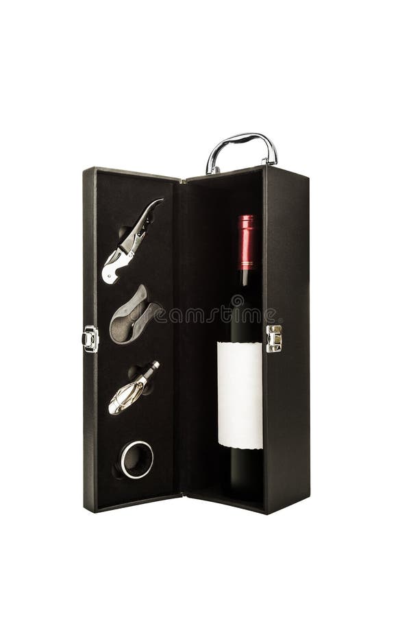 Highgrade Red Wine Gift Box Set Stock Photo Image of suit, tool