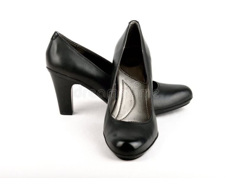 High Heel Black Leather Shoe Stock Photo - Image of black, beauty: 28360320