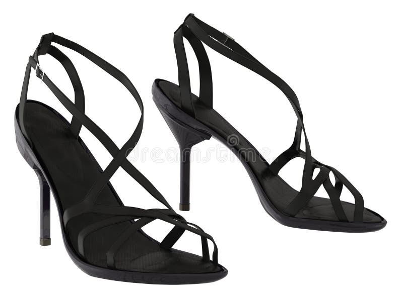 High heel sandals stock illustration. Illustration of leather - 45960975