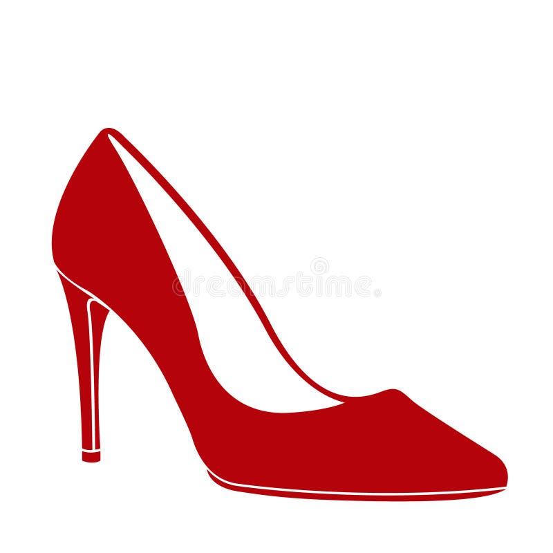 High heel shoe. stock vector. Illustration of label, badge - 59672215