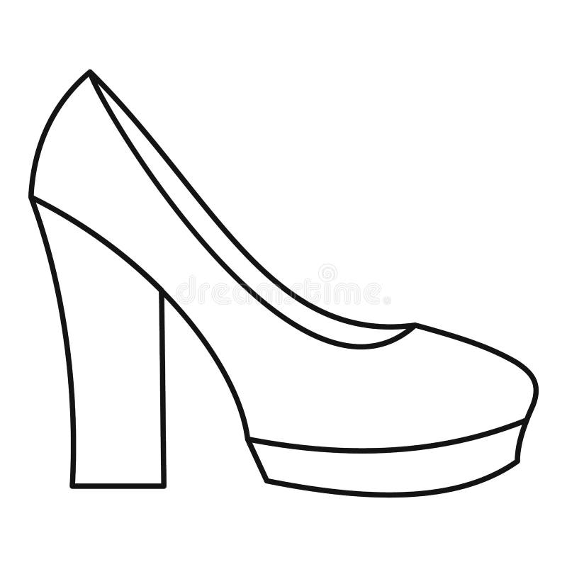 high heel shoe sketch