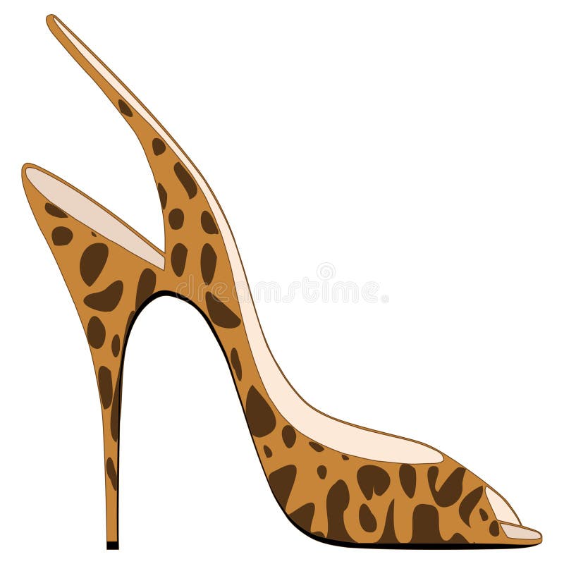 High-heeled fashion shoes stock vector. Illustration of graphic - 28586480