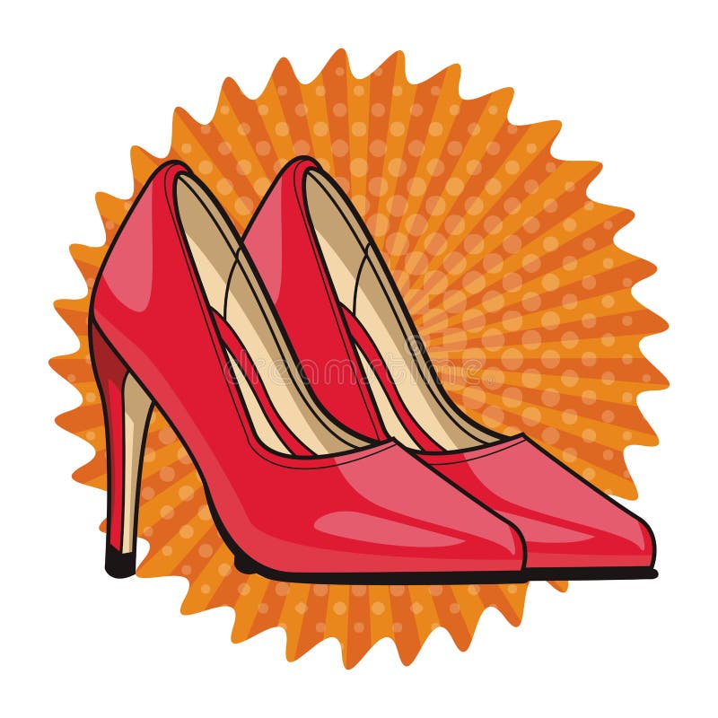 High heels shoes stock vector. Illustration of fashionable - 135441019