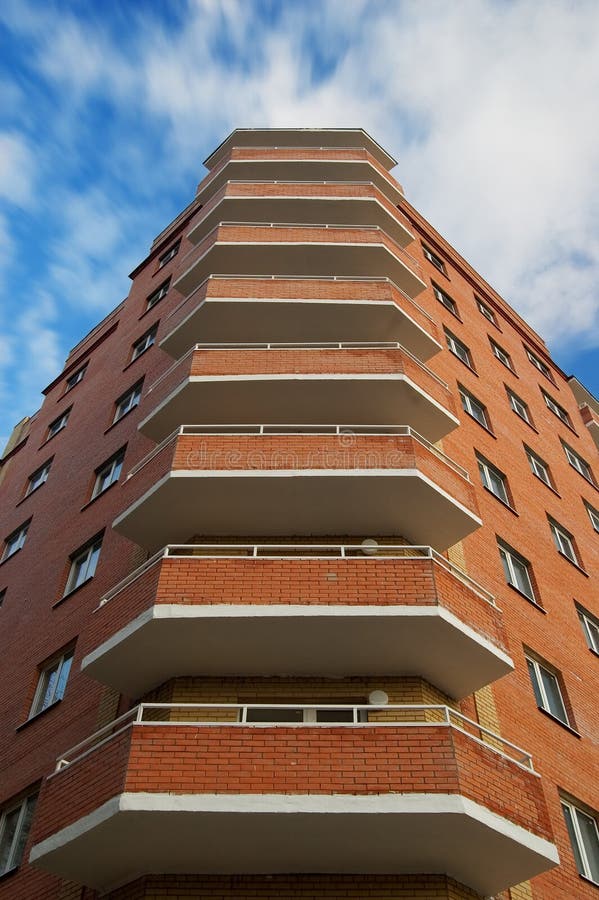 The high house against clouds