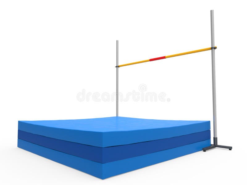 High Jump Landing Mat stock illustration. Illustration of isolated